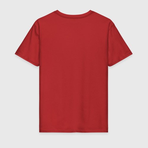 Мужская футболка хлопок Пиратский знак - череп и скрещённые сабли, цвет красный - фото 2