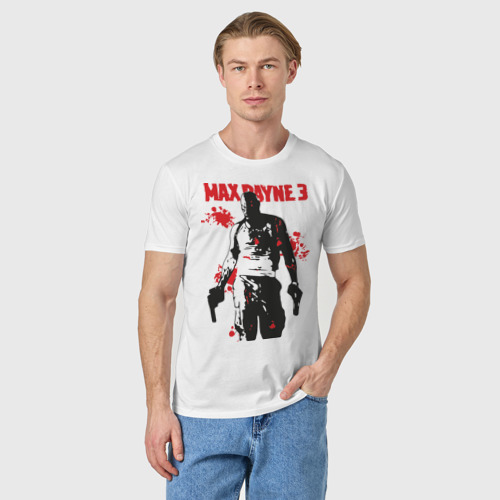 Мужская футболка хлопок Max Payne (3), цвет белый - фото 3
