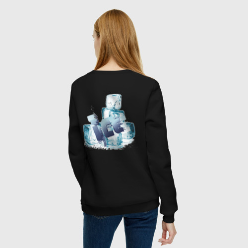 Женский свитшот хлопок Растопи лёд, цвет черный - фото 4