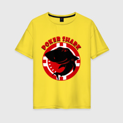 Женская футболка хлопок Oversize Poker shark