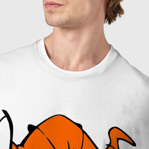 Мужская футболка хлопок Червяк Джим Earthworm jimm, цвет белый - фото 6