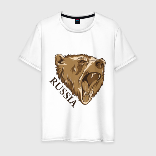 Мужская Футболка Russia Bear (хлопок)