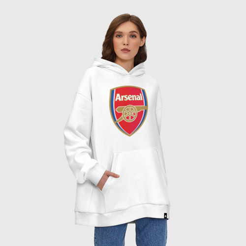 Худи SuperOversize хлопок FA Premier League. Arsenal FC, цвет белый - фото 4