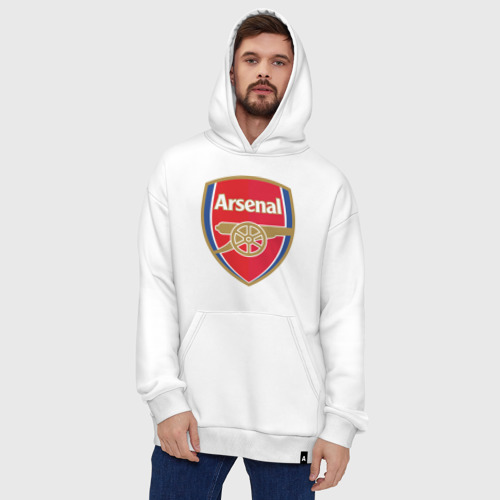 Худи SuperOversize хлопок FA Premier League. Arsenal FC, цвет белый - фото 5