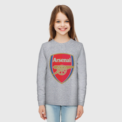 Детский лонгслив хлопок с принтом FA Premier League Arsenal FC, вид сбоку #3