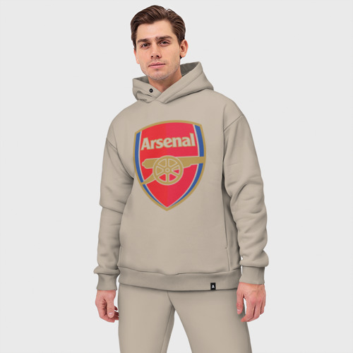 Мужской костюм oversize хлопок с принтом FA Premier League Arsenal FC, фото на моделе #1