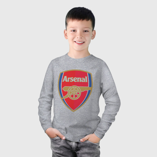 Детский лонгслив хлопок с принтом FA Premier League Arsenal FC, фото на моделе #1