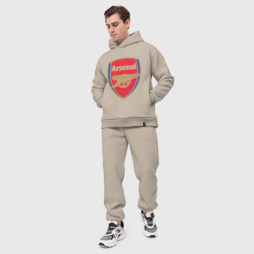 Мужской костюм oversize хлопок с принтом FA Premier League Arsenal FC, вид сбоку #3