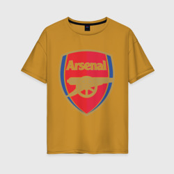 Женская футболка хлопок Oversize FA Premier League. Arsenal FC