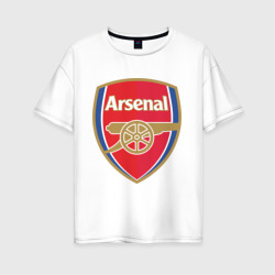 Женская футболка хлопок Oversize FA Premier League. Arsenal FC