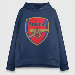 Женское худи Oversize хлопок FA Premier League. Arsenal FC