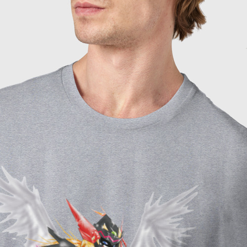 Мужская футболка хлопок Трансформер (2), цвет меланж - фото 6