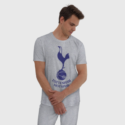 Мужская пижама хлопок с принтом FA Premier League-Tottenham Hotspur FC, фото на моделе #1
