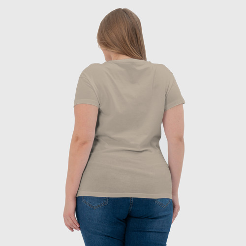 Женская футболка хлопок с принтом Щекотка и царапка, вид сзади #2