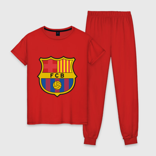 Женская пижама хлопок Spanish Primera. FC Barсelona, цвет красный