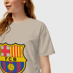 Женская футболка хлопок Oversize Spanish Primera. FC Barсelona - фото 2