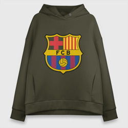 Женское худи Oversize хлопок Spanish Primera. FC Barсelona
