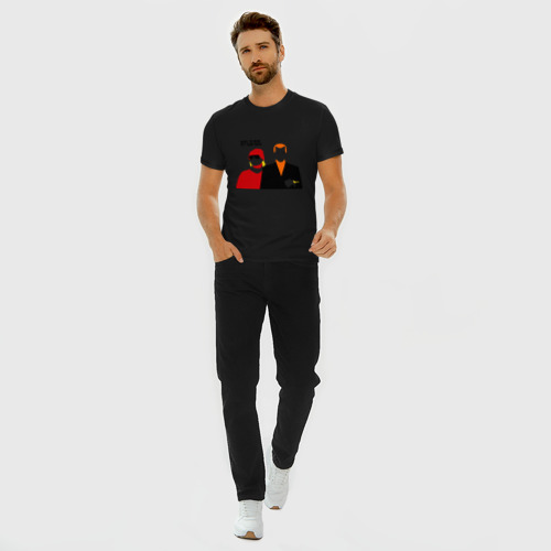 Мужская футболка хлопок Slim Pet Shop Boys (1), цвет черный - фото 5