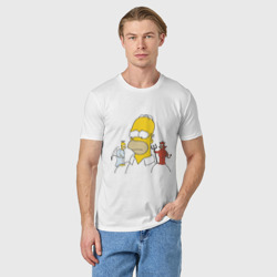 Мужская футболка хлопок Гомер Симпсон добро и зло - фото 2