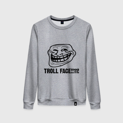 Женский свитшот хлопок Troll face Фото 01 Женский свитшот хлопок Troll face Фото 01