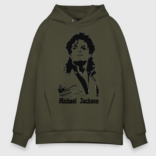 Мужское худи Oversize хлопок Michael Jackson, цвет хаки