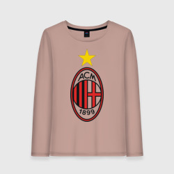 Женский лонгслив хлопок Italian Serie A. AC Milan