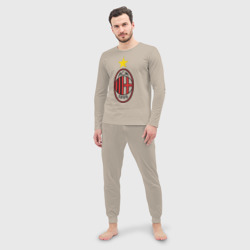 Мужская пижама с лонгсливом хлопок Italian Serie A. AC Milan - фото 2