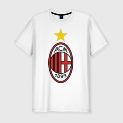 Мужская футболка хлопок Slim Italian Serie A. AC Milan