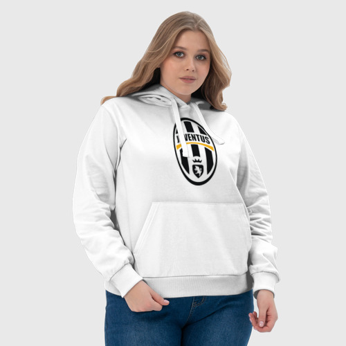 Женская толстовка хлопок Italian Serie A. Juventus FC, цвет белый - фото 6