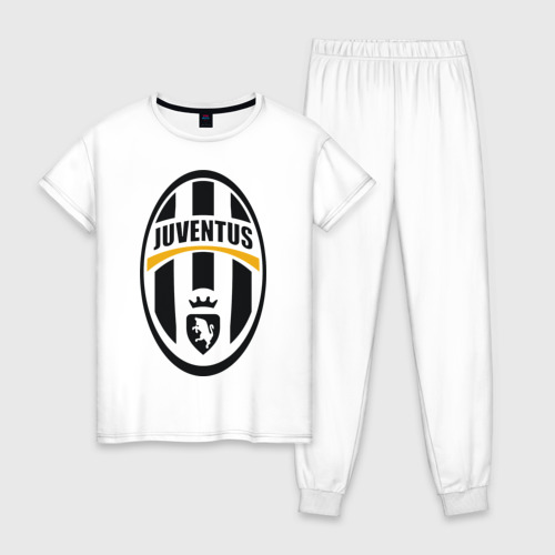 Женская пижама хлопок с принтом Italian Serie A Juventus FC, вид спереди #2