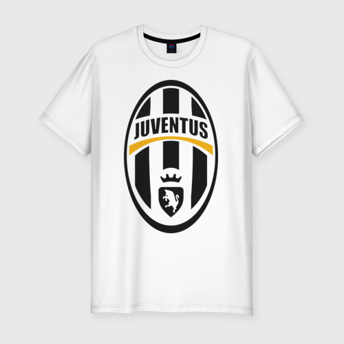 Мужская футболка хлопок Slim Italian Serie A. Juventus FC, цвет белый