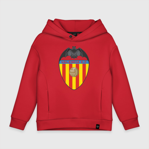 Детское худи Oversize хлопок Spanish Primera. Valencia FC, цвет красный