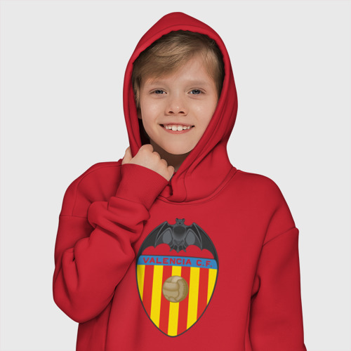 Детское худи Oversize хлопок Spanish Primera. Valencia FC, цвет красный - фото 12