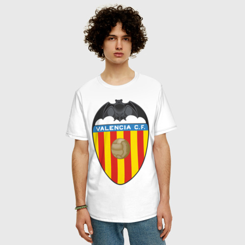 Мужская футболка хлопок Oversize Spanish Primera. Valencia FC, цвет белый - фото 3