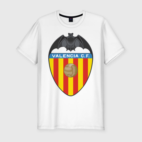 Мужская футболка хлопок Slim Spanish Primera. Valencia FC, цвет белый