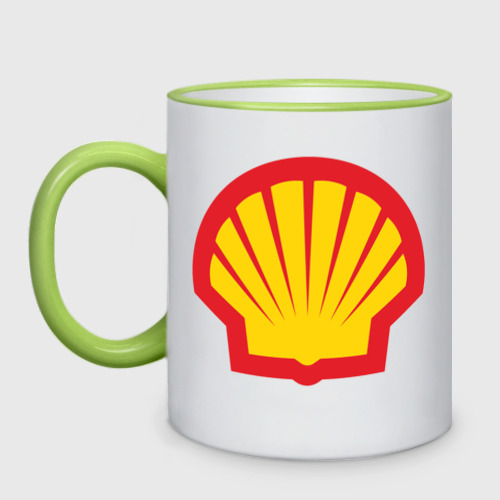 Кружка двухцветная Shell, цвет Кант светло-зеленый