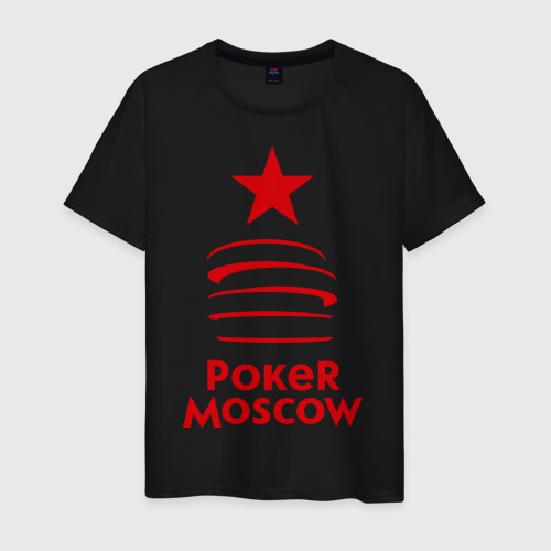 Мужская футболка хлопок Poker Moscow (2), цвет черный