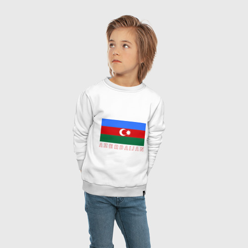 Детский свитшот хлопок Азербайджан, цвет белый - фото 5