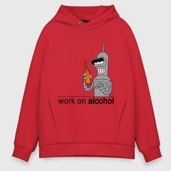 Мужское худи Oversize хлопок Work on alcohol