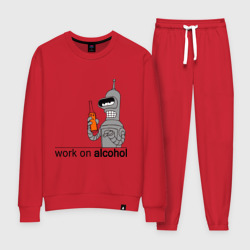 Женский костюм хлопок Work on alcohol