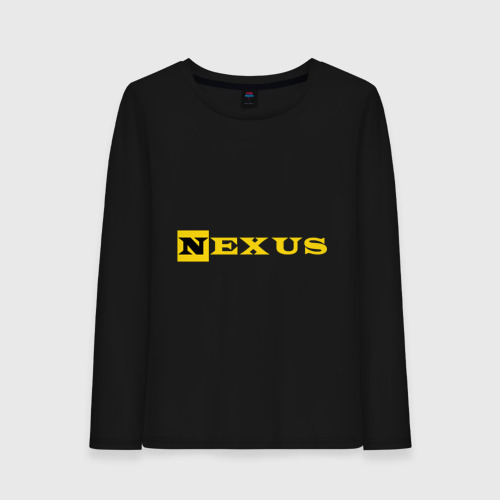 Женский лонгслив хлопок You're either  NEXUS.., цвет черный