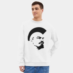 Мужской свитшот oversize без начеса хлопок Ленин Панк - фото 2