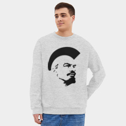 Мужской свитшот oversize без начеса хлопок Ленин Панк - фото 2