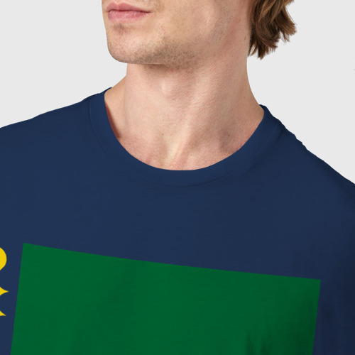 Мужская футболка хлопок Чечня 95 регион, цвет темно-синий - фото 6