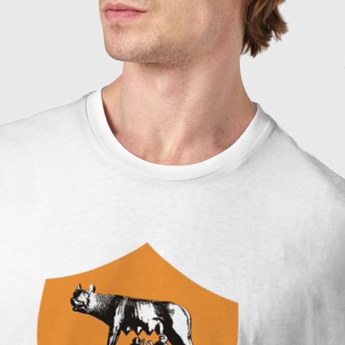 Мужская футболка хлопок Любимый клуб - Рома - фото 6