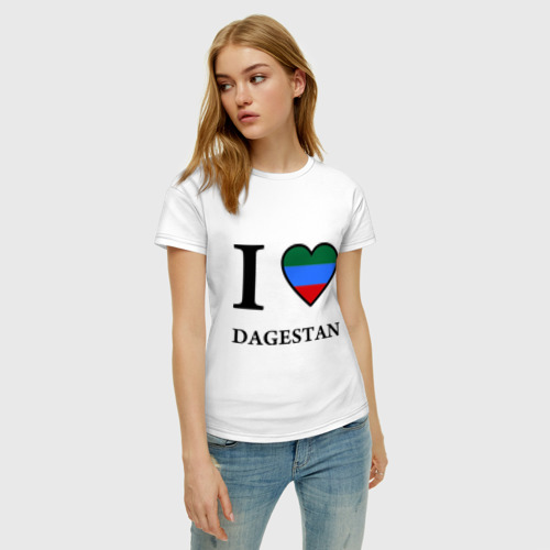 Женская футболка хлопок I love Dagestan - фото 3