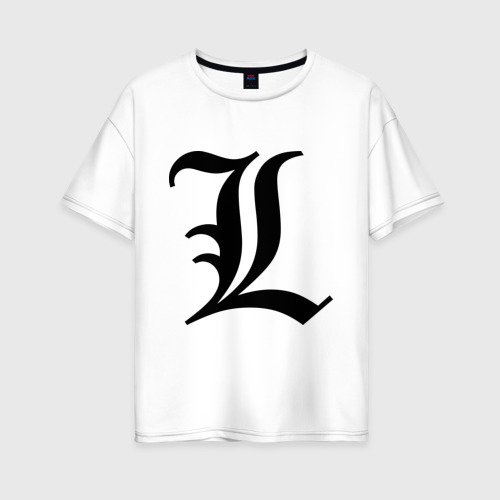 Женская футболка оверсайз из хлопка с принтом Death Note – Тетрадь Смерти, вид спереди №1