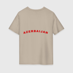 Женская футболка хлопок Oversize Azerbaijan map