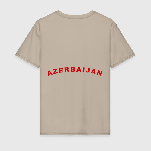 Мужская футболка хлопок Azerbaijan map, цвет миндальный - фото 2