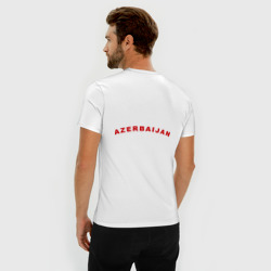 Мужская футболка хлопок Slim Azerbaijan map - фото 2